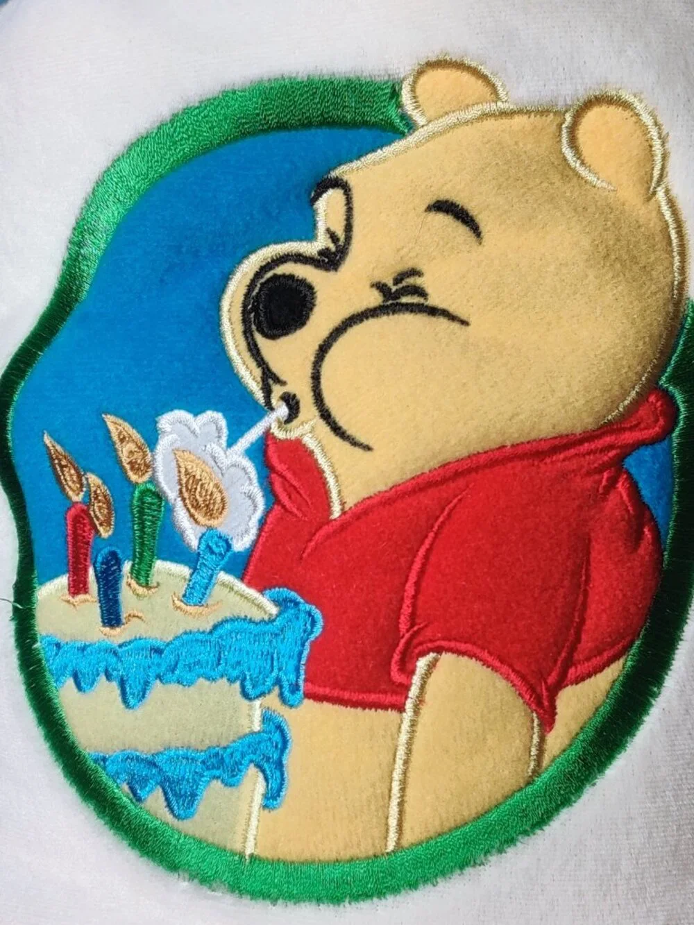 Vintage Disneyland Winnie the Pooh Birthday Cake Hat Light Up Embroidered Adult